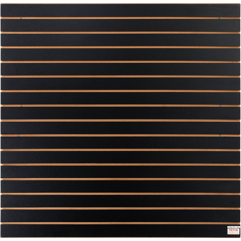 VEVOR Slatwall Panels, 4 Ft X 2 Ft Black Garage Wall Panels , Heavy Duty Garage Wall Organizer Panels Display