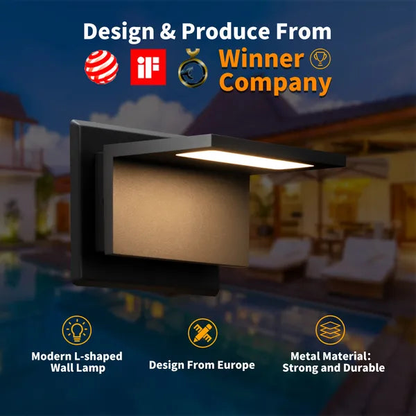 Inowel Wall Light Outdoor LED Wall Mount Lamp Modern Wall Mount Sconce Lantern Fixture For Porch Front Door 17309