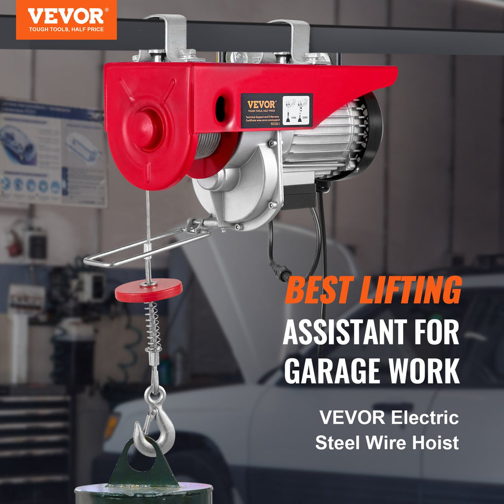 2200 Lbs Wireless Attic Lift, 1600W 110V Electric Hoist With Wireless Remote Control, 40ft Single Cable Lifting Height & Pure Copper Motor, For Garage Warehouse Factory
