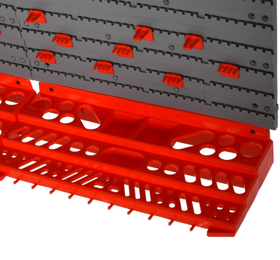 DURHAND Tool Organizer Wall Mounted With 54 Piece Pegboard And Shelf 50 Hooks, DIY Garage Storage With Strong Loading Capacity