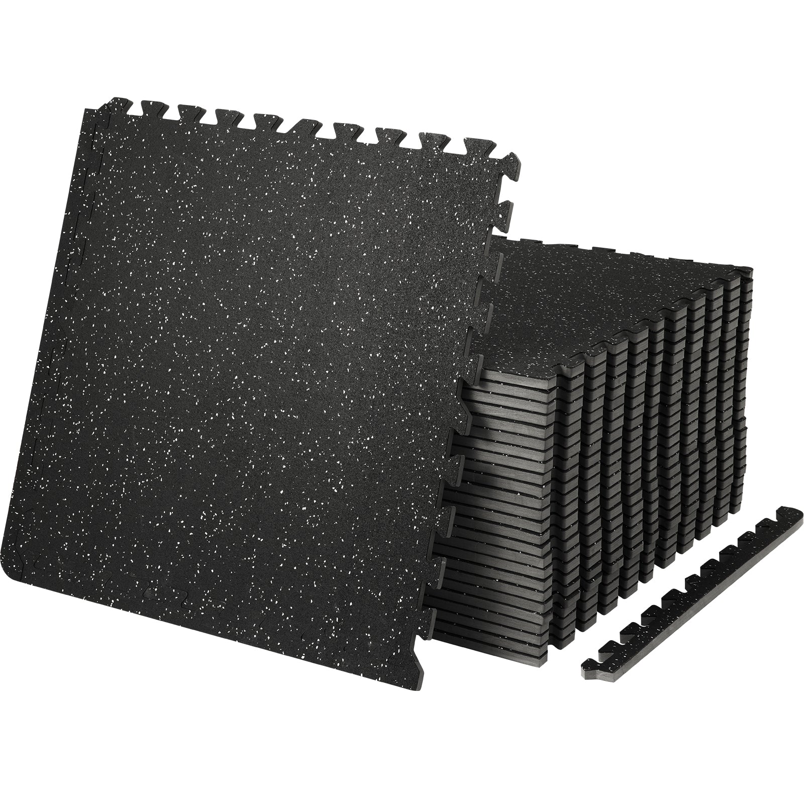 VEVOR 25 PCS Thick Gym Floor Mats,  EVA Foam & Rubber Top Interlocking Workout Floor Mats With. Ft Coverage, Waterproof Exercise Puzzle Flooring
