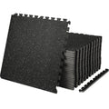 VEVOR 25 PCS Thick Gym Floor Mats,  EVA Foam & Rubber Top Interlocking Workout Floor Mats With. Ft Coverage, Waterproof Exercise Puzzle Flooring