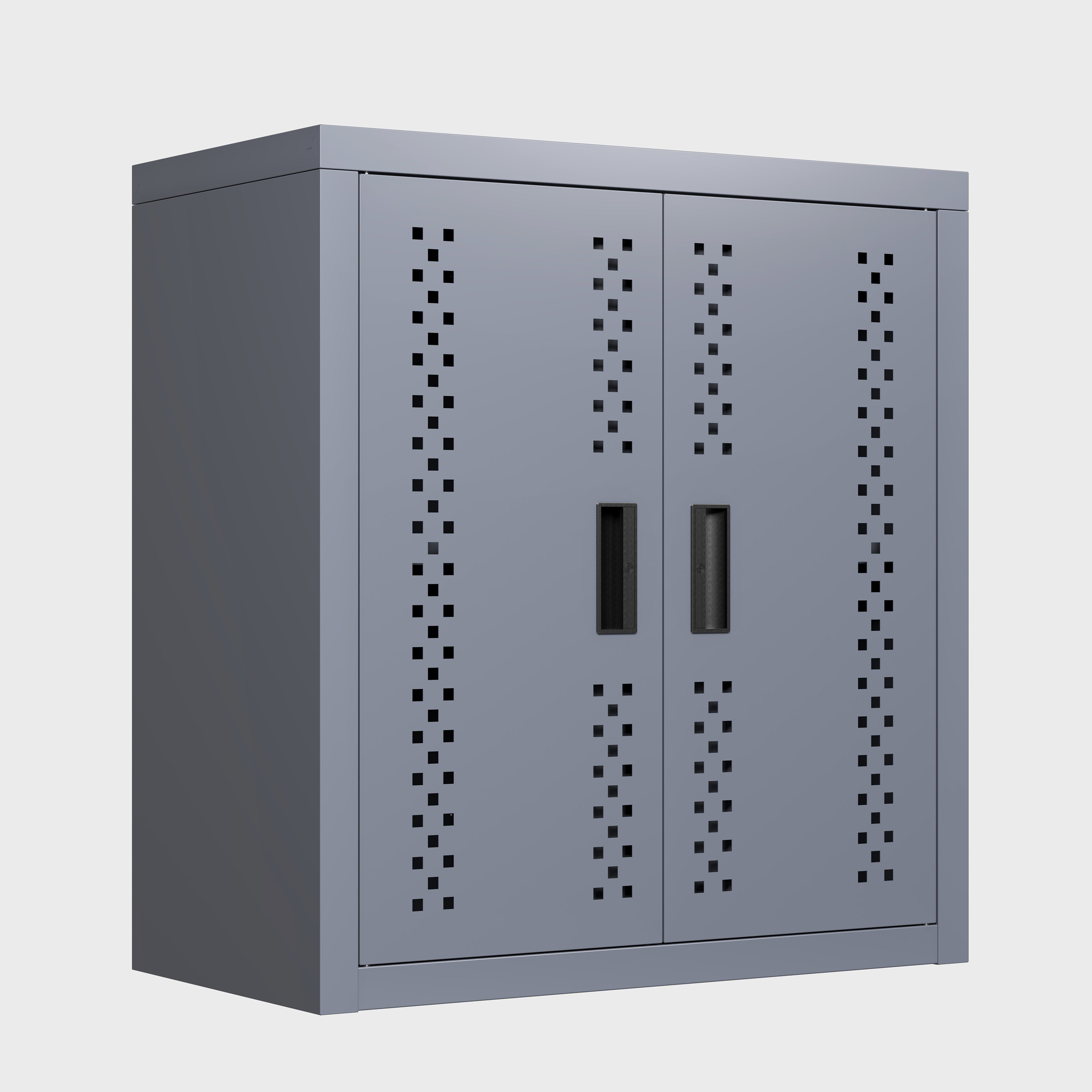 Metal Garage Cabinet With Door, Wall-mounted Storage Cabinet, Floating Tool Cabinet For Basements, Kitchens, And Warehouses  Gray, 13.77 H