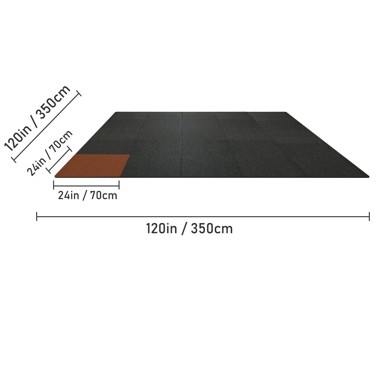 VEVOR 25 PCS Thick Gym Floor Mats,  EVA Foam & Rubber Top Interlocking Workout Floor Mats With. Ft Coverage, Waterproof Exercise Puzzle Flooring