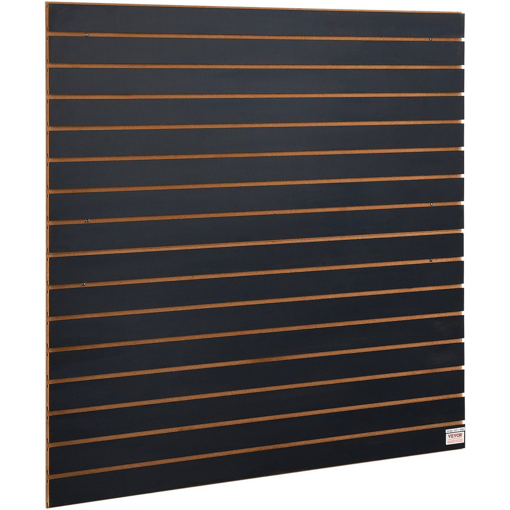 VEVOR Slatwall Panels, 4 Ft X 2 Ft Black Garage Wall Panels , Heavy Duty Garage Wall Organizer Panels Display